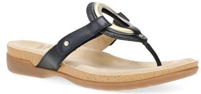 Women's Rosalia Leather Sandal by Dansko in Black (Size 40 M)
