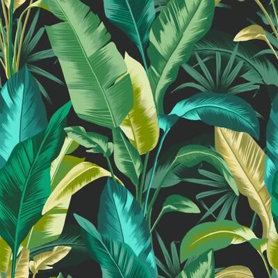 Envy Leaf It Out Midnight Wallpaper