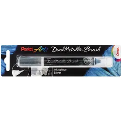 Pentel Brush-Pen Silber 1.0 mm