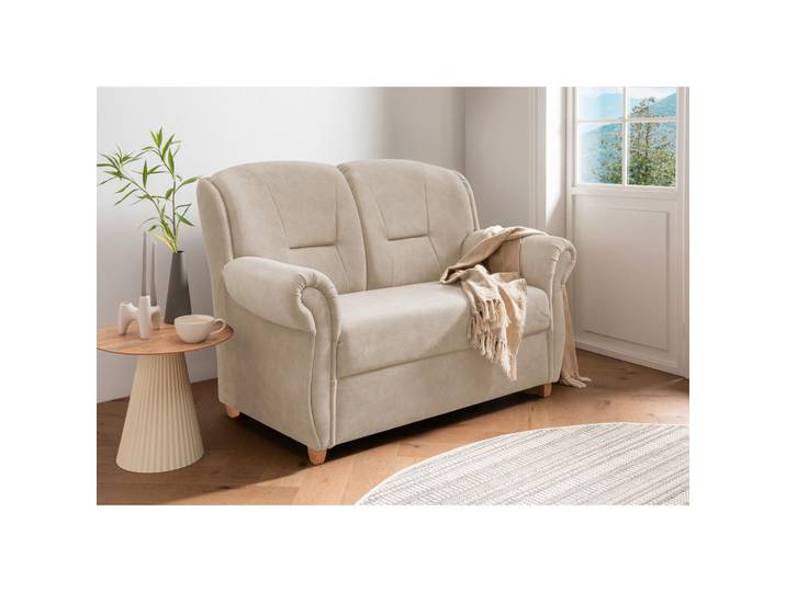 Livetastic 2-Sitzer-Sofa Sapi, Natur, Holz, Buche, Uni, 152x100x88 cm, Rücken echt, Armteil links, rechts, Wohnzimmer, Sofas & Couches, Sofas, 2-Sitzer Sofas