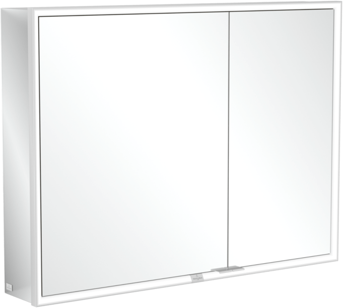 Villeroy und Boch My View Now Spiegelschrank A4571000 100 x 75 x 16,8 cm, LED-Beleuchtung, 2 Türen, Ein-/Ausschalter