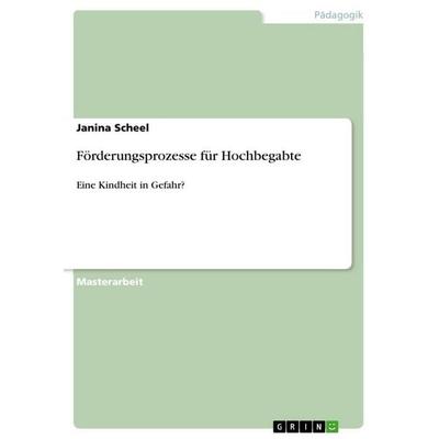 Förderungsprozesse für Hochbegabte, Taschenbuch von Janina Scheel, GRIN, 978-3-656-11672-1