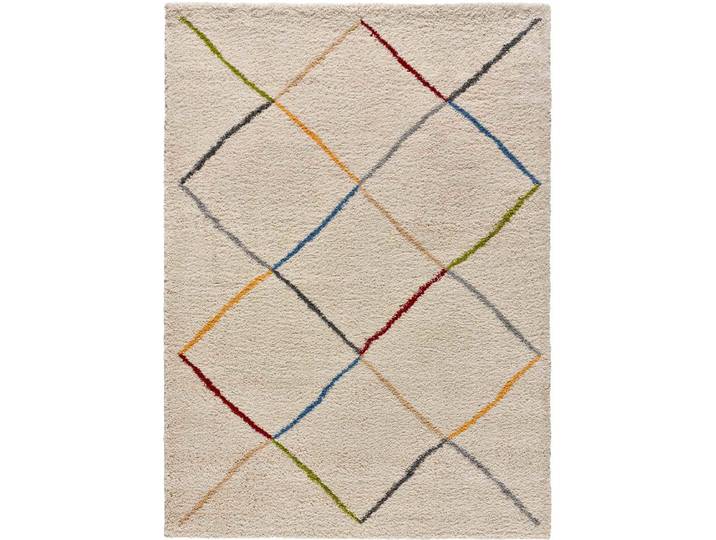 Tapis shaggy ethnique beige/multicolore 133x190 cm