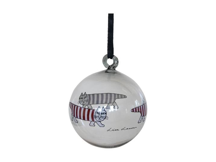 Pluto Design Boule de sapin Mikey Lisa Larson Silver-rouge-blanc