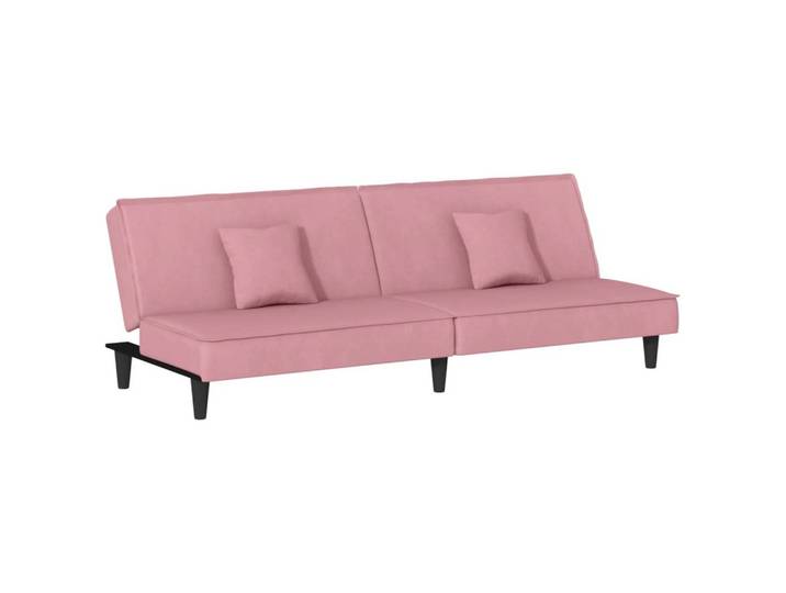 vidaXL Sofa Schlafsofa Rosa Samt, 1 Teile