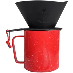 Pajak Flat Dripper V60, Kaffeebereiter, Schwarz