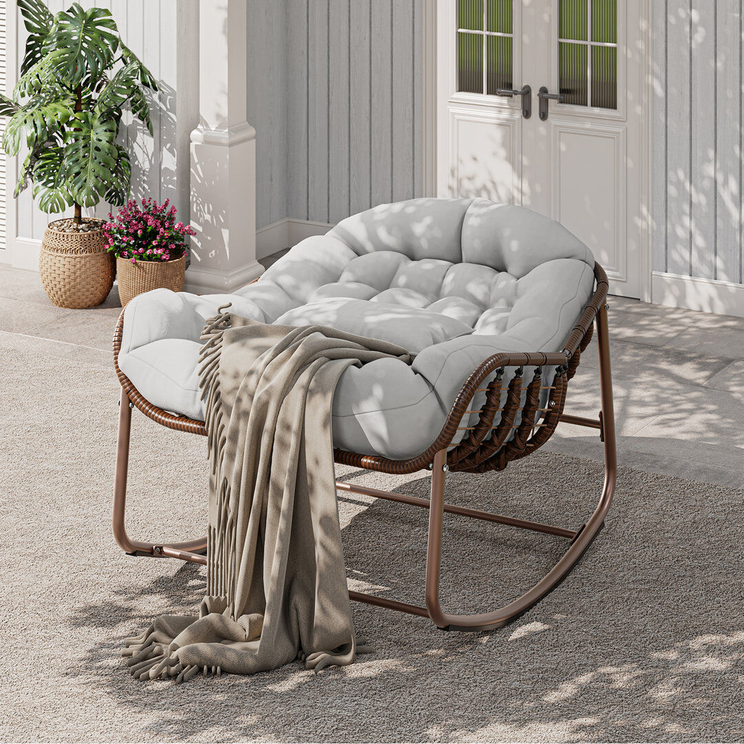 Brayden Studio 97cm Long Sun Lounger White 80cm H X 110cm W X 97cm L