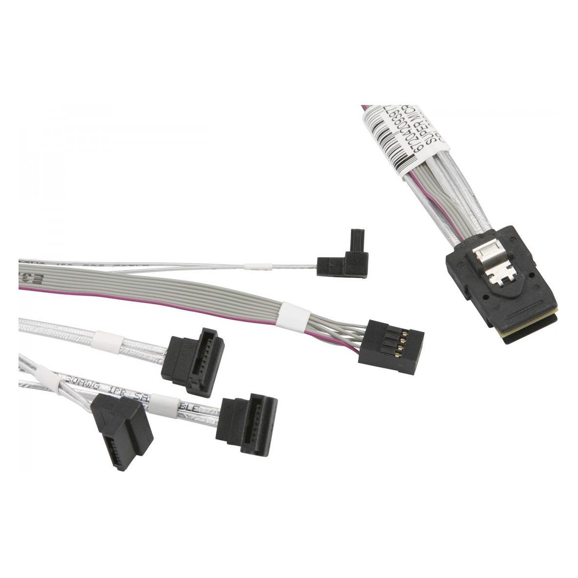 Supermicro Internal MiniSAS to 4 SATA (75 cm, Mini-SAS, SATA) (CBL-0388L-01)