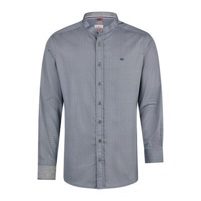 Trachtenhemd SPIETH & WENSKY "Spieth & Wensky Hemd Krugdorf", Herren, Gr. 39/40, N-Gr, blau (dunkelblau), Obermaterial: 100% Baumwolle CO., uni, slim fit, Hemden Trachtenhemd, mit Slim-Fit Passform
