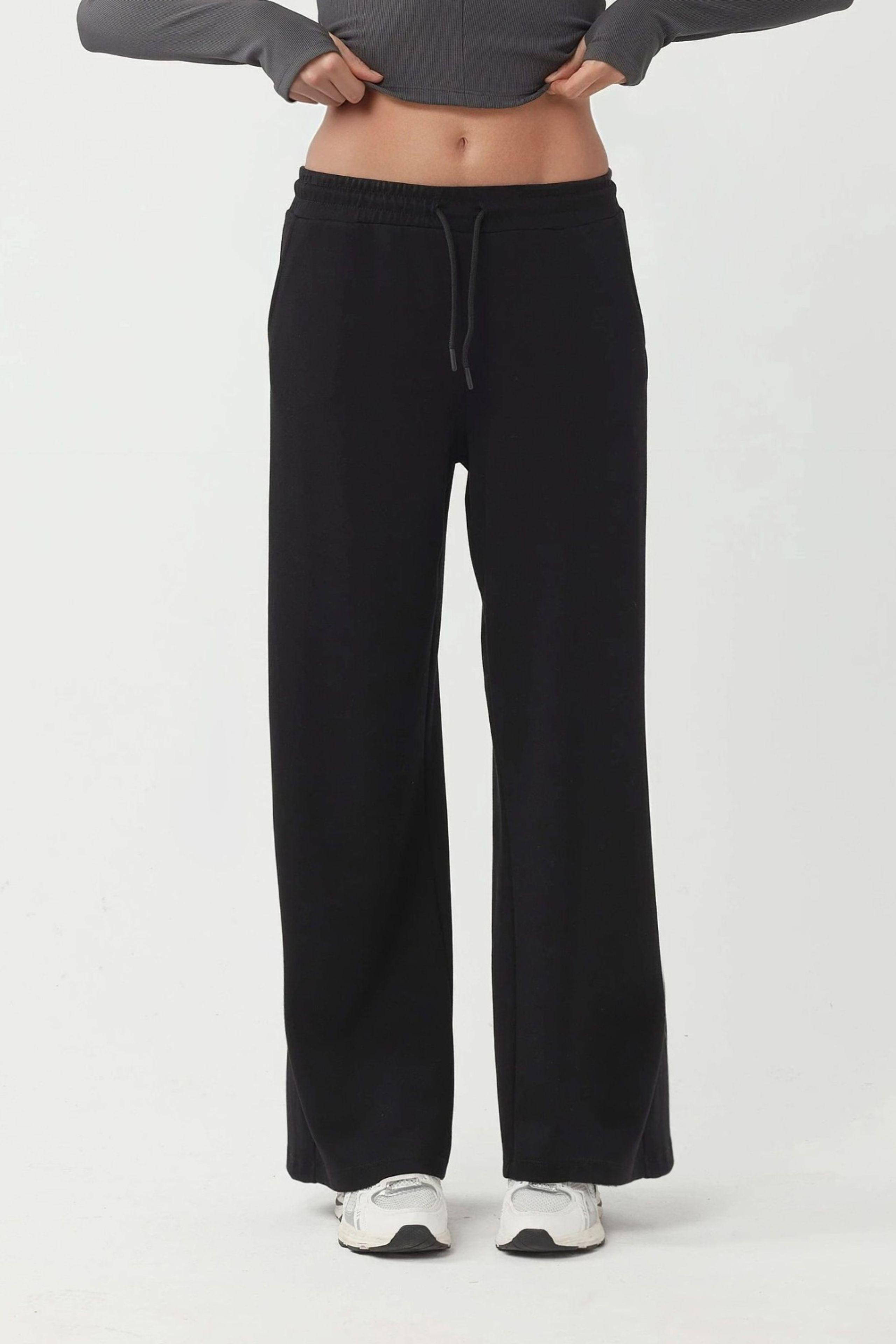 Elastischer Bund Weichgriff Palazzo-Sweatpants