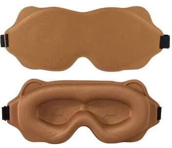 Uplift Essentials 3D Contoured Blackout Sleep Mask brown