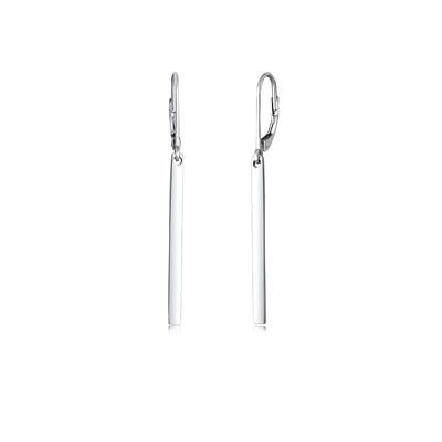Paar Ohrhänger ELLI "Basic Hänger Geo Stab Look Schmuck Geschenk 925 Silber", silber, Ohrringe, Damen, onesize, ohne Stein, Silber 925 (Sterlingsilber)