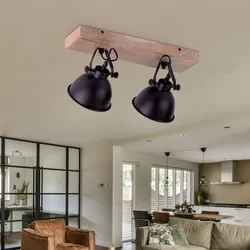 Decken Spot Strahler Wohn Ess Zimmer Wand Lampe verstellbar schwarz LeuchtenDirekt