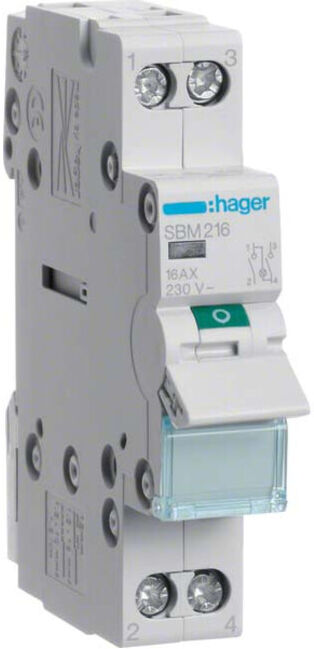 Hager Interrupteur bipolaire 16A SBM216 (SBM216)