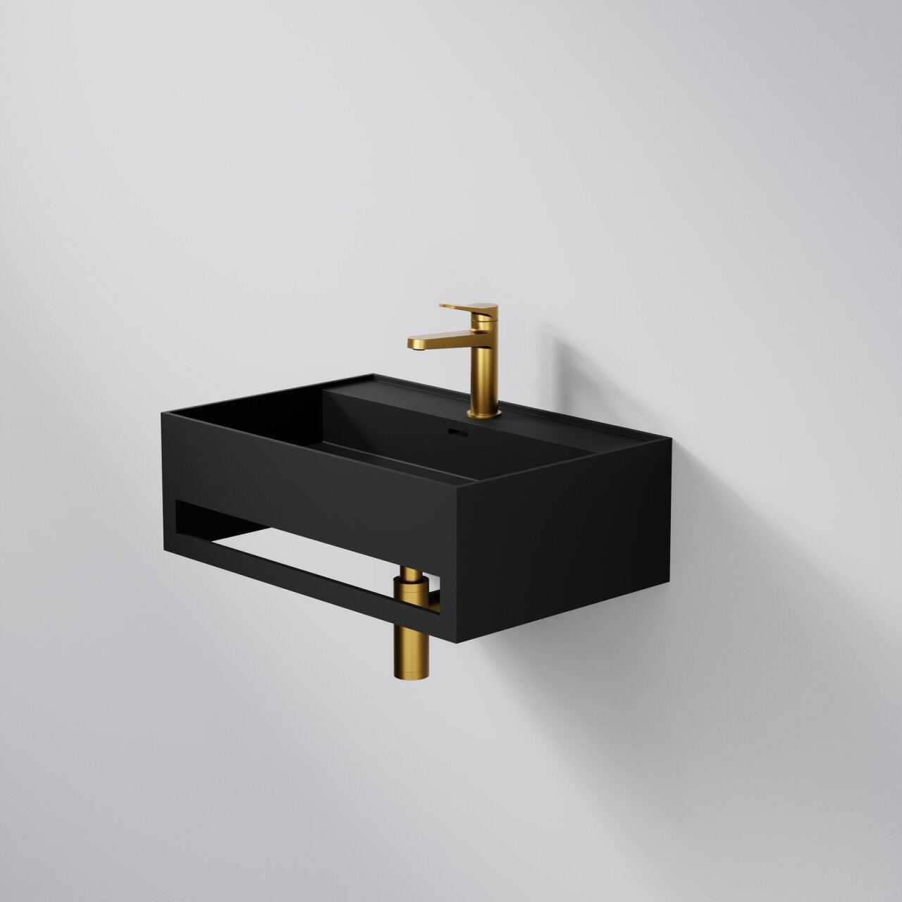 Steinberg Serie 443 Waschtisch Wandwaschtisch rechteckig aus Mineo Stone, 443 7260 S 443 7260 S