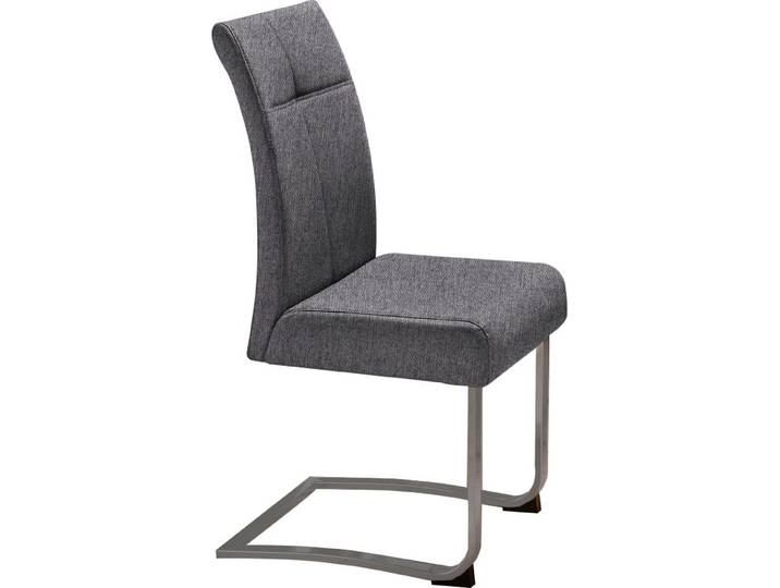 Freischwinger GOODPRODUCT Rab , grau (dunkelgrau (capulet 4009), silberfarben), B:44cm H:98,5cm T:57cm, Polyester, Stühle, Freischwinger, Bezug in verschiedenen Qualitäten, maximale Belastbarkeit 120 kg
