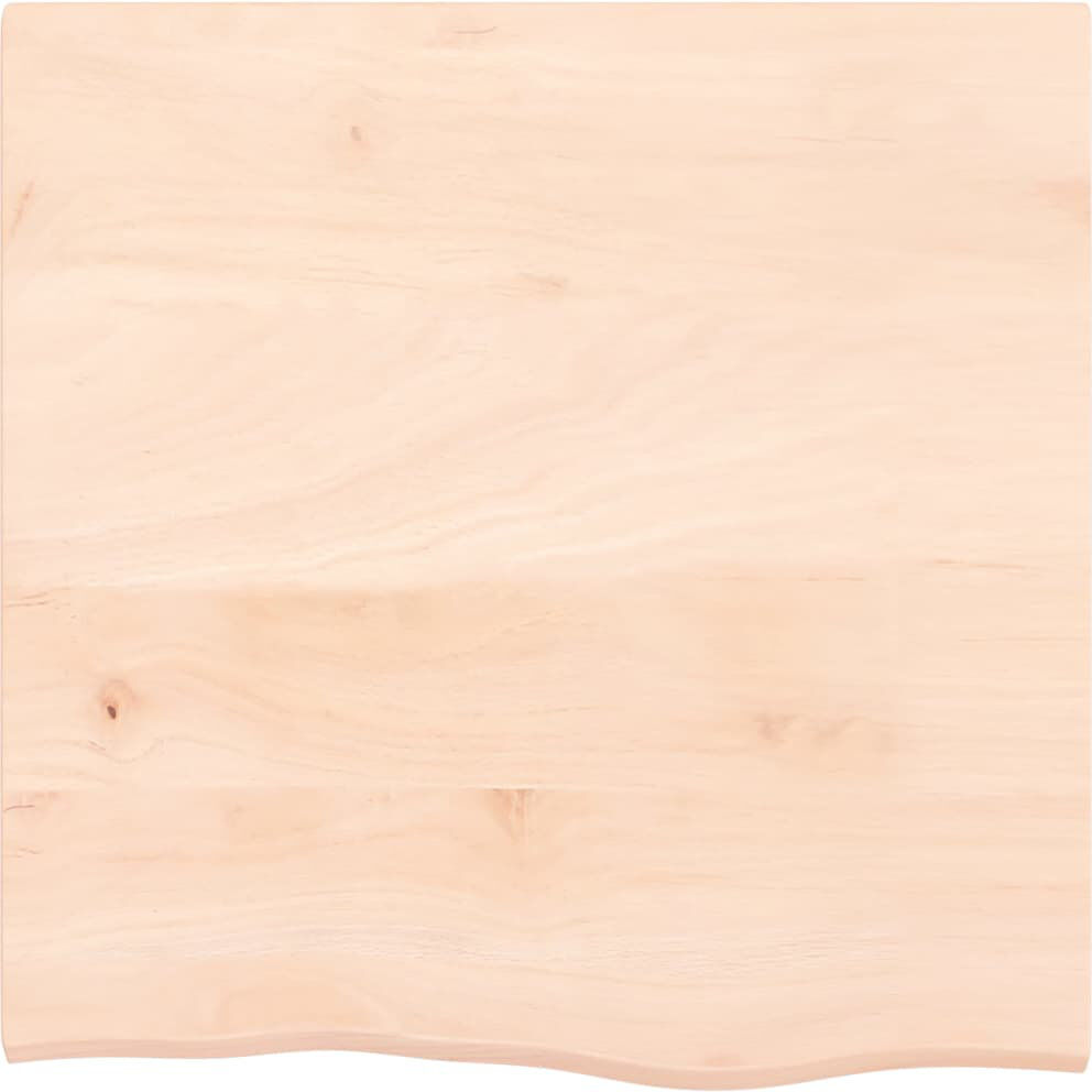 Alpen Home vidaXL Table Top Wooden Desk Top for Table Treated Solid Wood Oak Live Edge Natural 60cm H x 60cm W x 2cm D