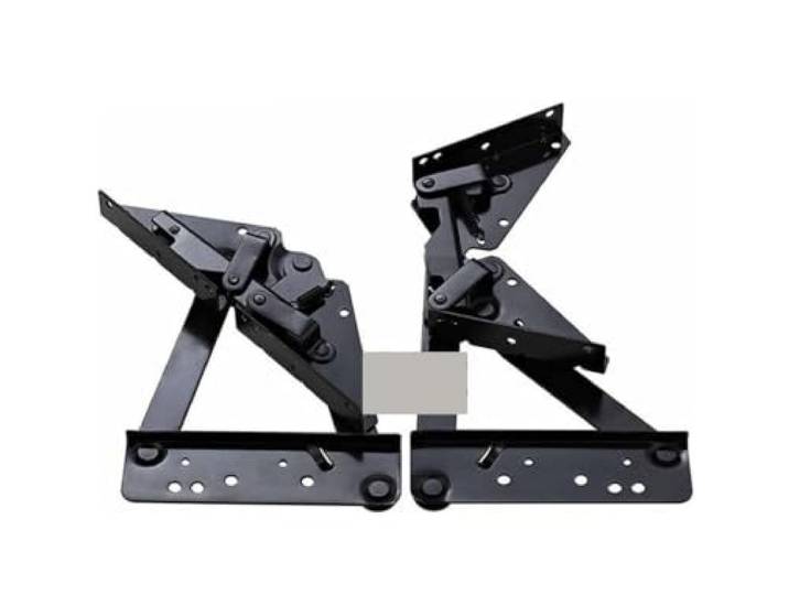 1 Paar Sofa-Ratschenscharniere, verstellbarer 3-Positionen-Schwenkmechanismus, verzinkter Stahl, DIY-Couchbett
