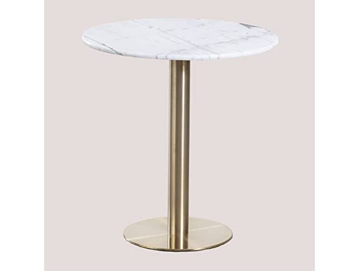 SKLUM Runder Bartisch aus Cosmopolitan Marmor Champagner-Gold Ø70 cm