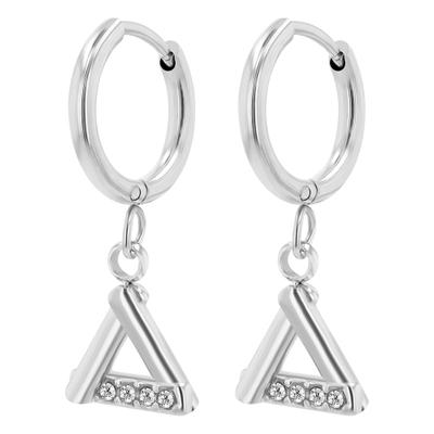 Kettenanhänger ADELIA´S "Anhänger aus Edelstahl mit Strass Steinchen", silber, Schmuckanhänger, Damen, Edelstahl, Kettenanhänger, Perfekt als Geschenk zum Valentinstag