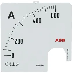 ABB SCL-A1-600/96 Amperemeter Skale Stromwandleranschluss 600/5A 2CSG113309R5011 SCLA160096