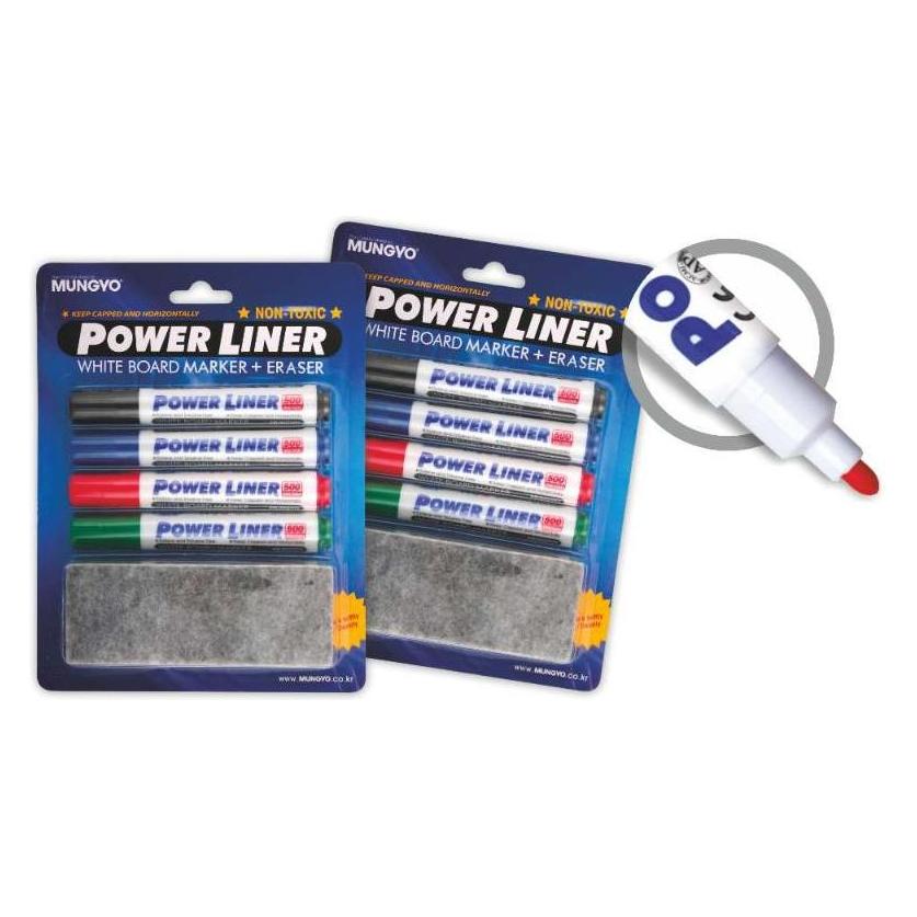 Mungo Trocken abwischbarer Marker MA-4E 4 Farben + Reiniger (4x) (41378862)