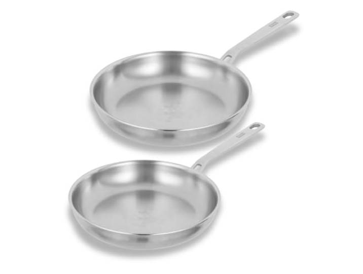 KUHN RIKON Fiveply Bratpfannen Set 24 & 28 cm, Edelstahl Induktion