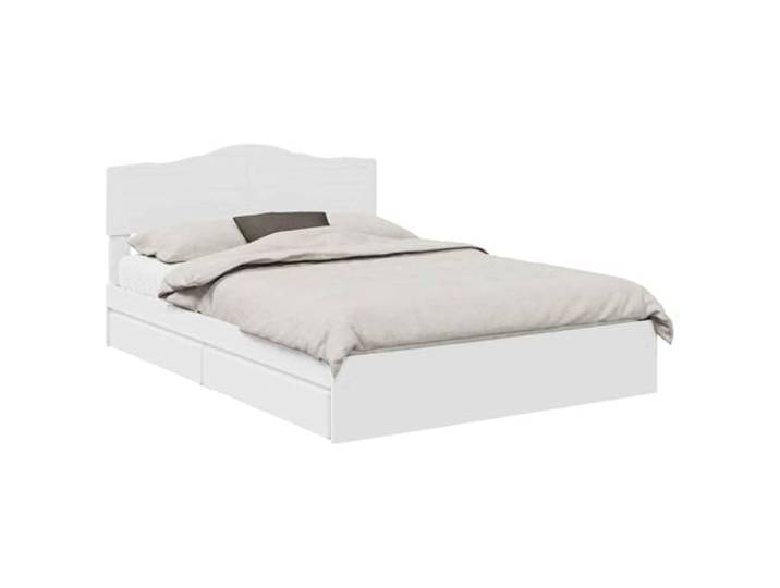 PUGYNBK Bett mit Aufbewahrung, 140 x 200 cm, aus technischem Holz Modernes Design, ausziehbare Schubladen, einfache Montage, ideal für kleine Wohnungen