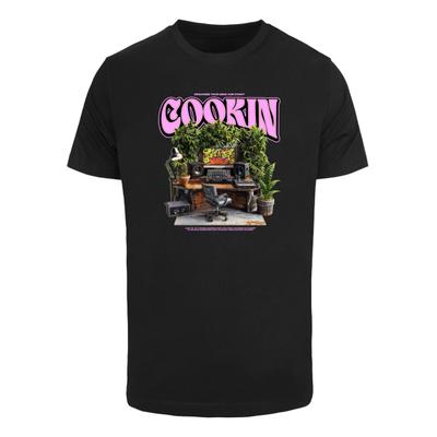 T-Shirt MISTERTEE "MisterTee Cookin Tee", Herren, Gr. XS, schwarz, 100% Baumwolle, bedruckt, normal, Rundhals, Shirts T-Shirt