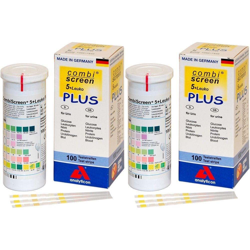Combiscreen 5+Leuko Plus Teststreifen 2x 2x100 St