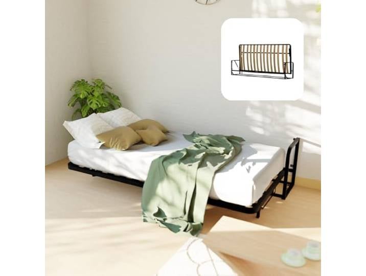 Wallbedking Schrankbett - Wandbett 200x90 Horizontal Classic, Klappbett mit Gasdruckfeder-Mechanismus, Platzsparendes Gästebett, kompatibel mit Standardmatratzen bis 30 cm, Einfache Montage