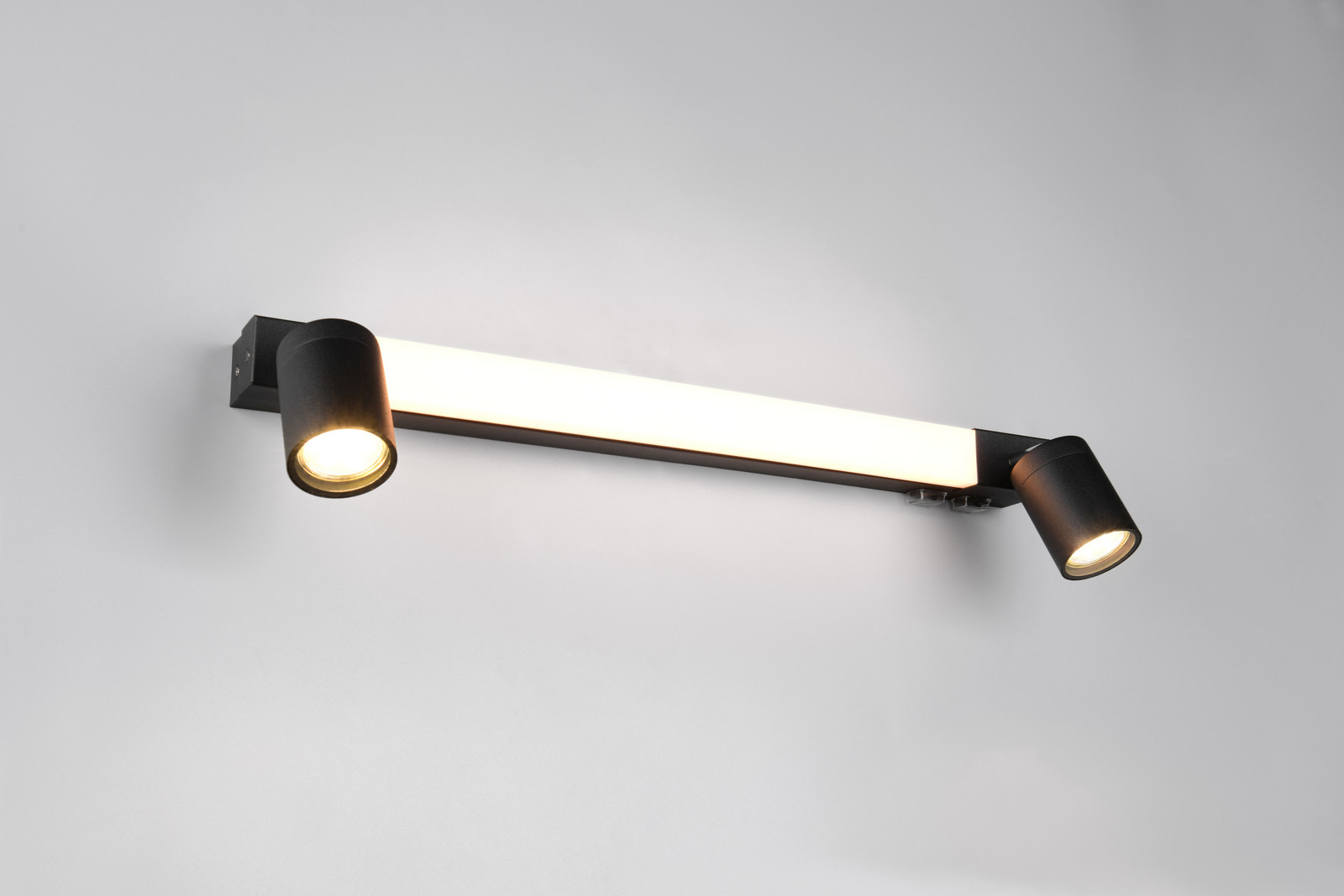 Trio Leuchten Enrico LED badkamerlamp, zwart, Breedte: 60 cm