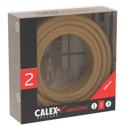 Calex | Textilummanteltes Kabel | 2x0,75mm2 | 1,5M | Metallic Gold | 60W