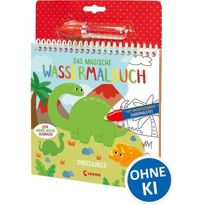 Das magische Wassermalbuch - Dinosaurier, Gebundene Ausgabe von , Loewe, 978-3-7432-1470-5