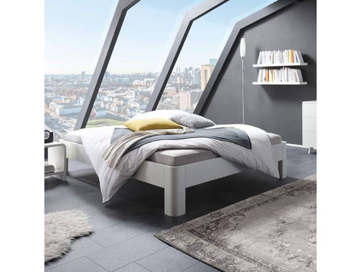 Bett Gamba ohne Kopfteil 120x200 cm Weiß modern