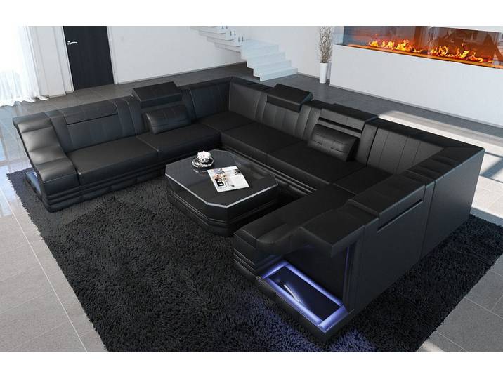 Sofa Bianchi Pur U-Form in Leder