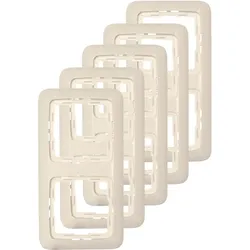 Kopp 404601050 RIVO - Profi-Pack: 5x Abdeckrahmen 2-fach, Farbe: cremeweiß