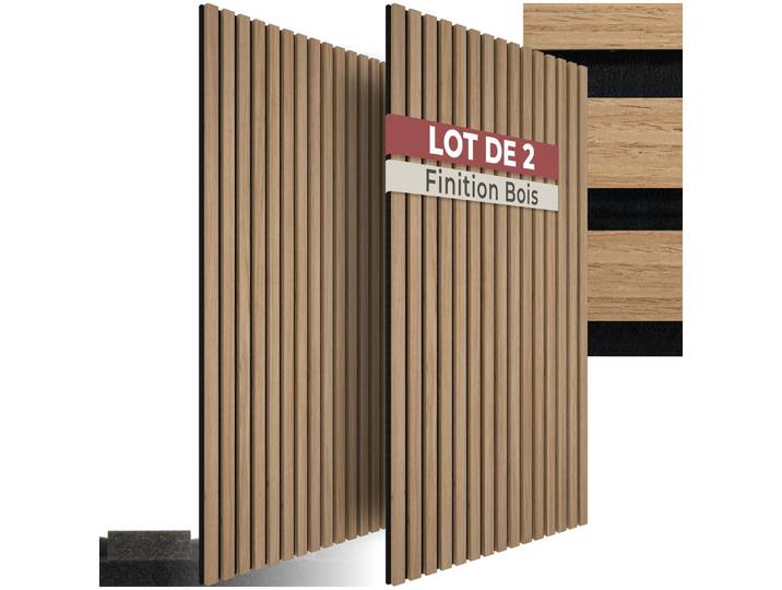 Panneaux acoustiques Sonic Wall II aspect bois - marron chêne