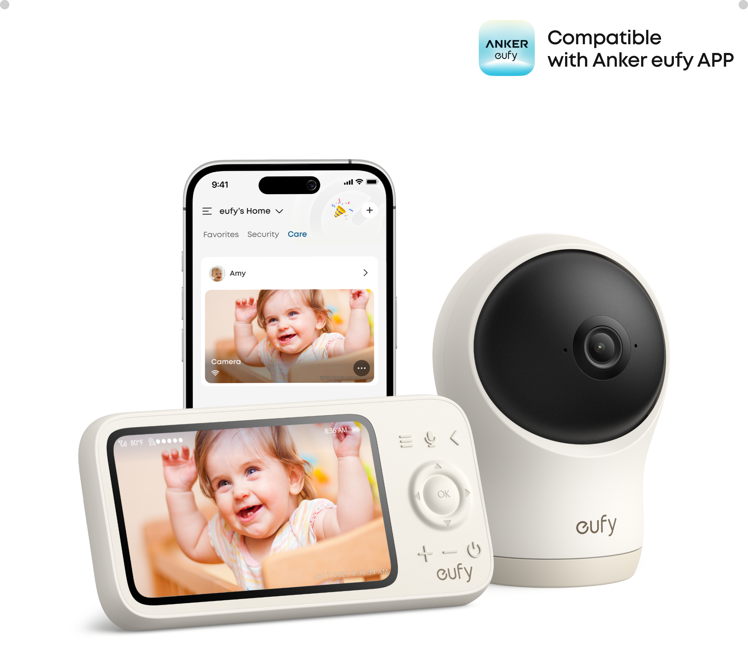 eufy C10 4.5" Smart Video Baby Monitor with 2K Pan-Tilt Camera