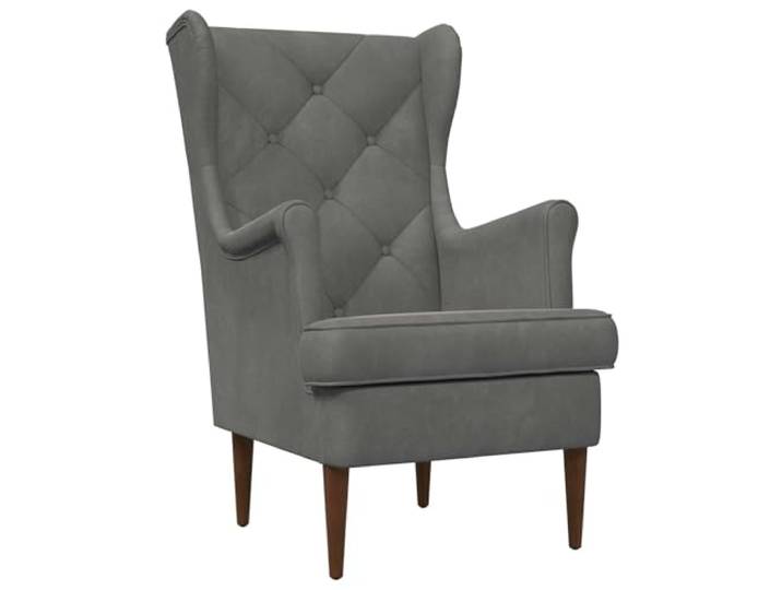 Heofavd Sessel Dunkelgrau Samt Polstersessel 65x79x100cm
