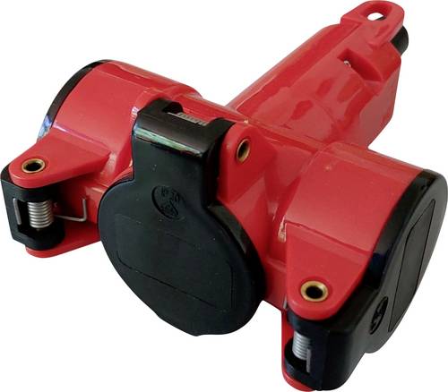 N & L 10191 3fach-Kupplung Thermoplast 230V Rot IP20