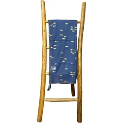 Nomad Sari On the Med Collection - Pario - Sea Blue & Gold Fish Design
