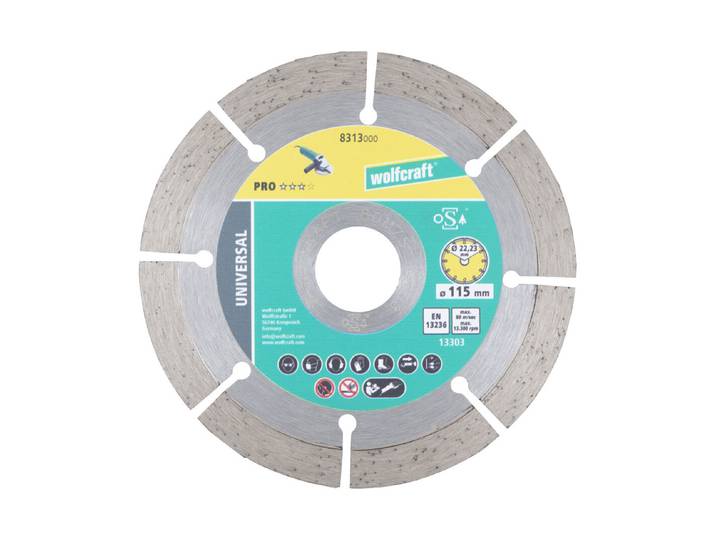 wolfcraft Diamant-Trennscheibe PRO Universal, ø115mm