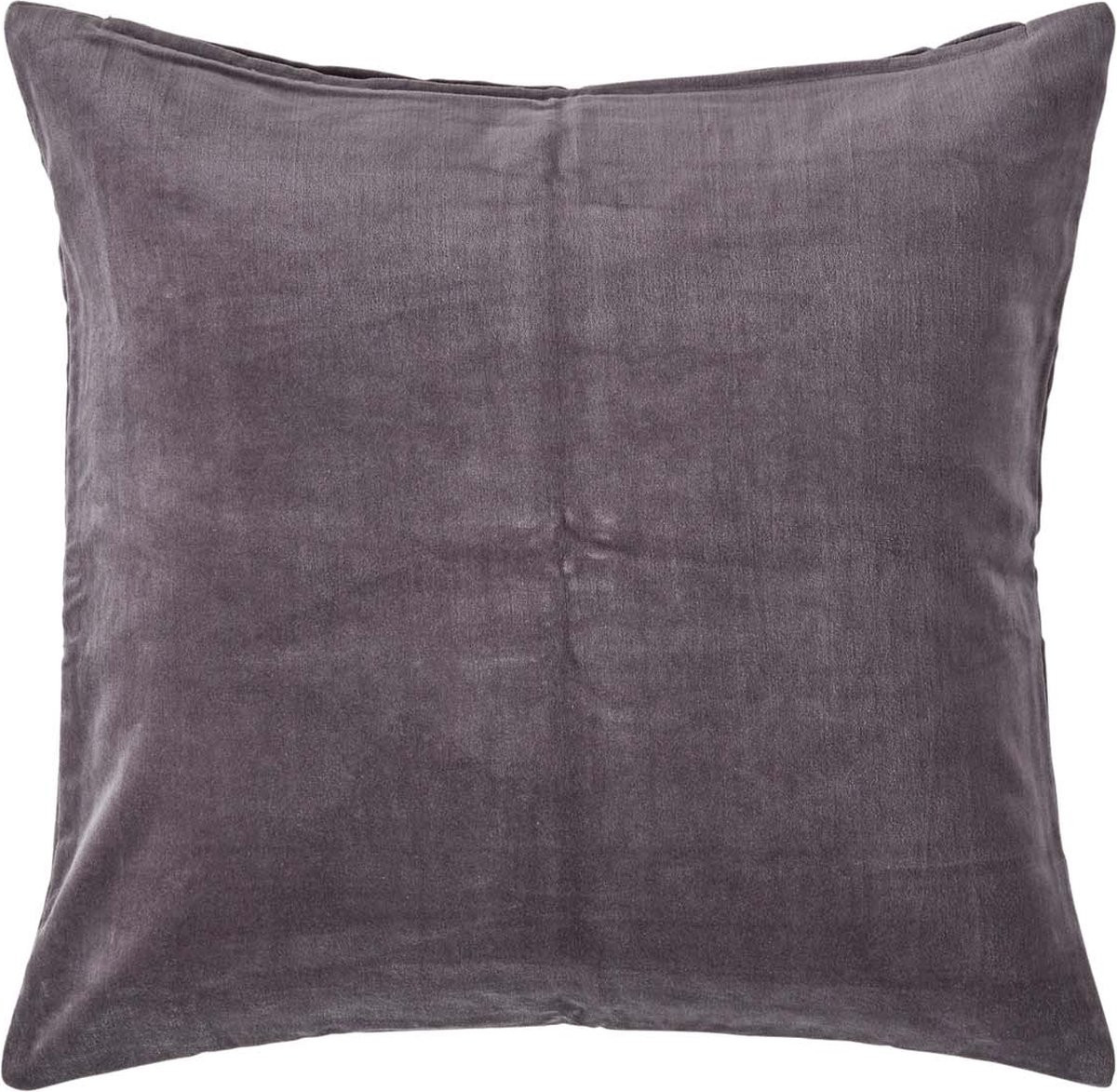 Homescapes fluwelen kussenhoes antraciet 40 x 40 cm