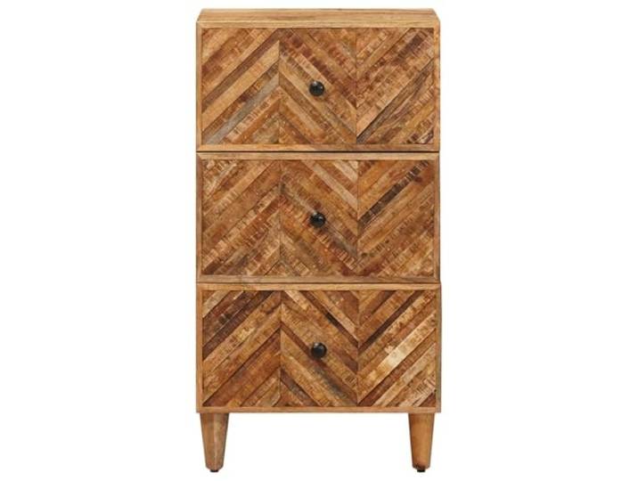 KTHLBRH Mittlerer Schrank aus Mangoholz, braun, 40 x 33,5 x 75 cm Massives und technisches Holz, minimalistisches Design, viel Platz für Medien und Bücher, funktionale Aufbewahrung