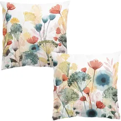 DEKOKISSEN 2er-Set Wildblumen im Sommer Set I 40/40 cm