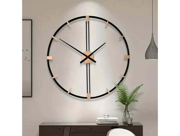 Grande horloge murale salon fer Art horloges rondes mécanisme montres silencieuses cuisine montre de luxe chambre Design décoration murale