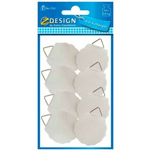 AVERY Zweckform Bildaufhänger selbstklebend für max. 0,8 kg 30,0 x 30,0 mm, 8 St.