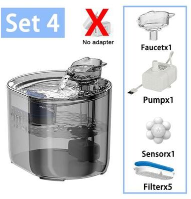 Uplift Treasures Intelligent Ultra Quiet Cat Water Fountain clear Set4 2.2l