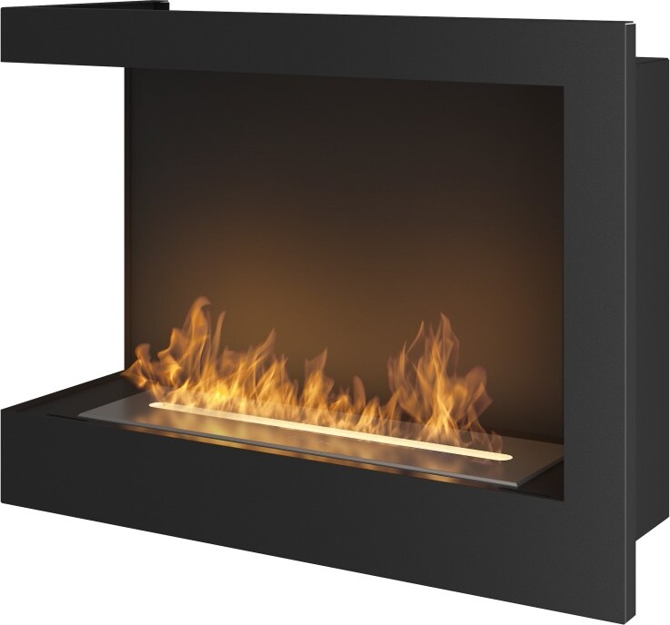 Corner 600 Left SimpleFire eingebauter Bioethanol-Kamin mit Glas